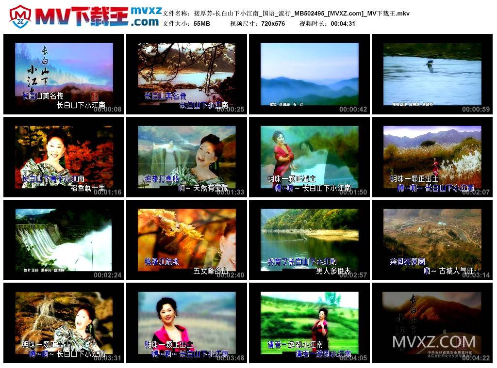 接厚芳-长白山下小江南_国语_流行_MB502495